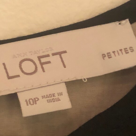 LOFT sleeveless black eyelet cotton midi dress sz 10P - Picture 8 of 14